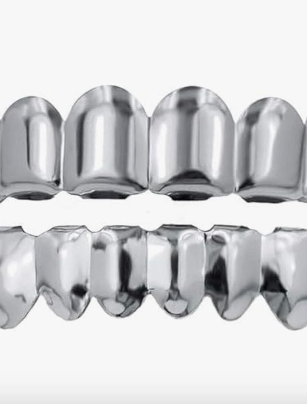 Chrome Dental Grillz Full Upper and Lower Set